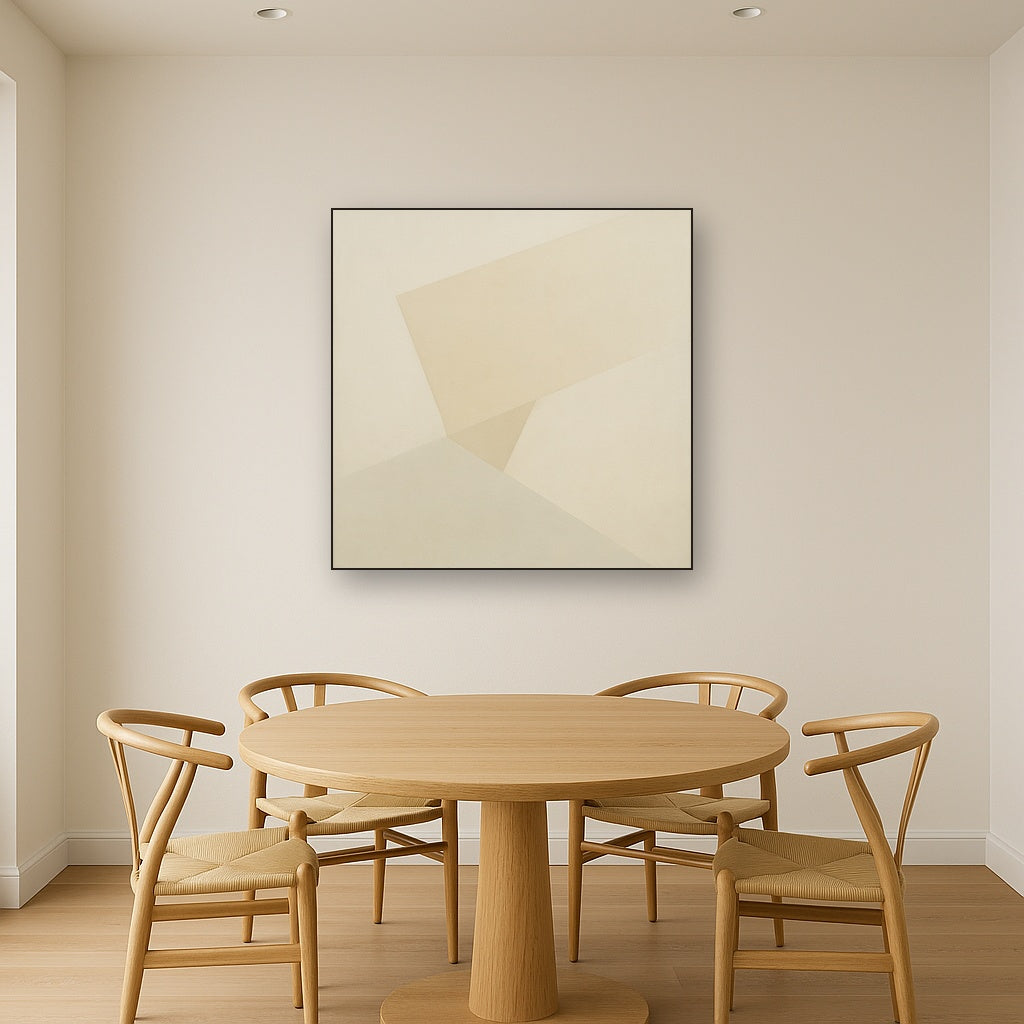 Architectural Stucco Geometry No. 3 - Modern Fine Art Oil Painting - View 4
