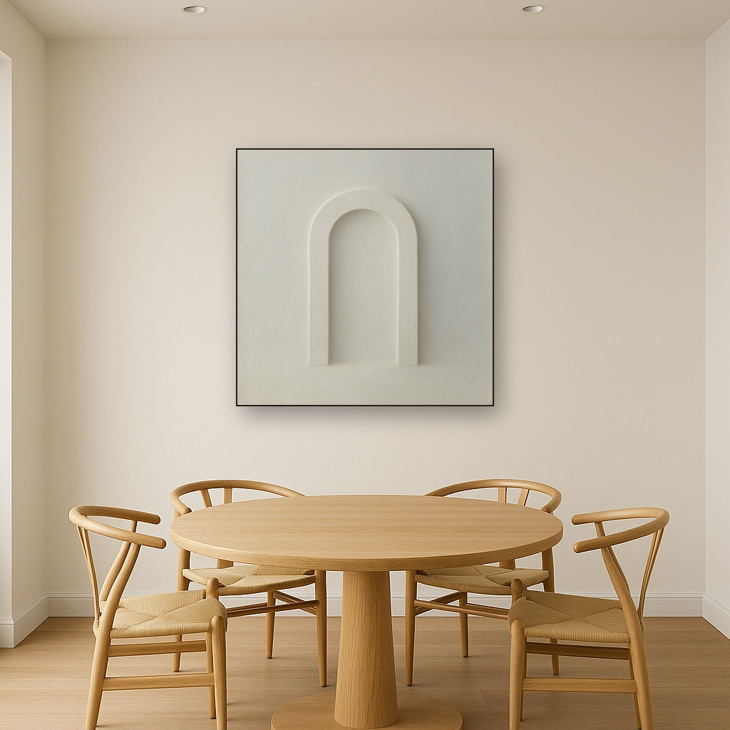 Textured Monolithic Plaster Arch No. 9 - Modern Fine Art Oil Painting - View 4