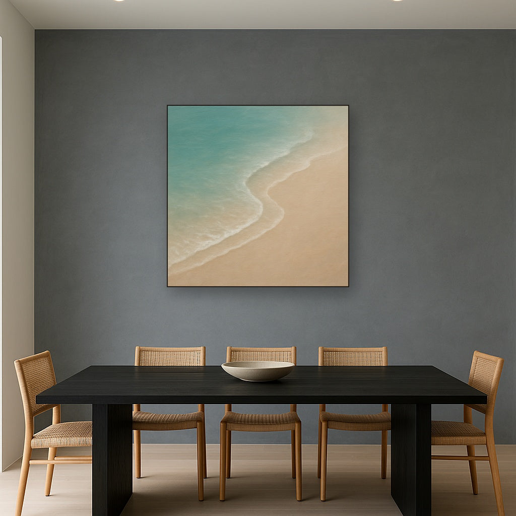 Calm Tide Line & Sand Drift No. 2 - Modern Fine Art Oil Painting - View 4