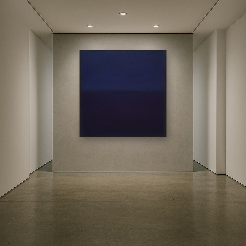 Deep Indigo & Midnight Plum Ambient Field No. 3 Oil Painting - View 5