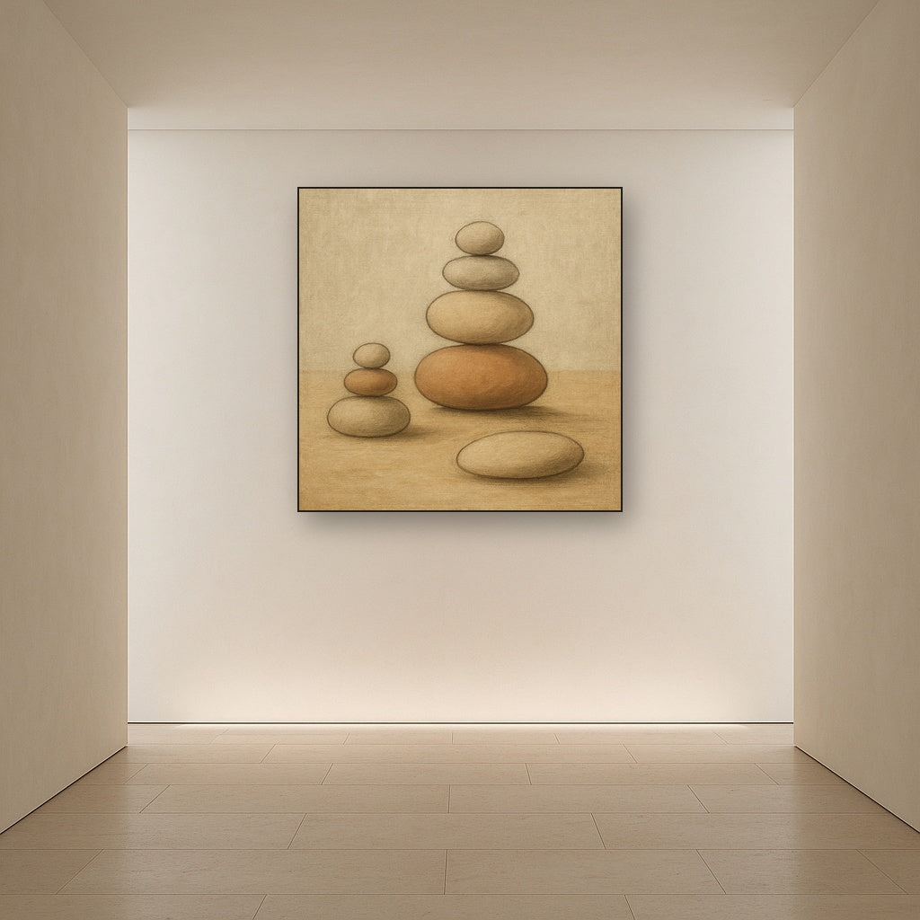 Organic Pebble Contours No. 3 - Modern Fine Art Oil Painting - View 5