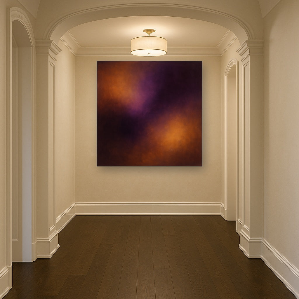 Burnt Amber & Velvet Amethyst Atmosphere No. 10 Oil Painting - View 5