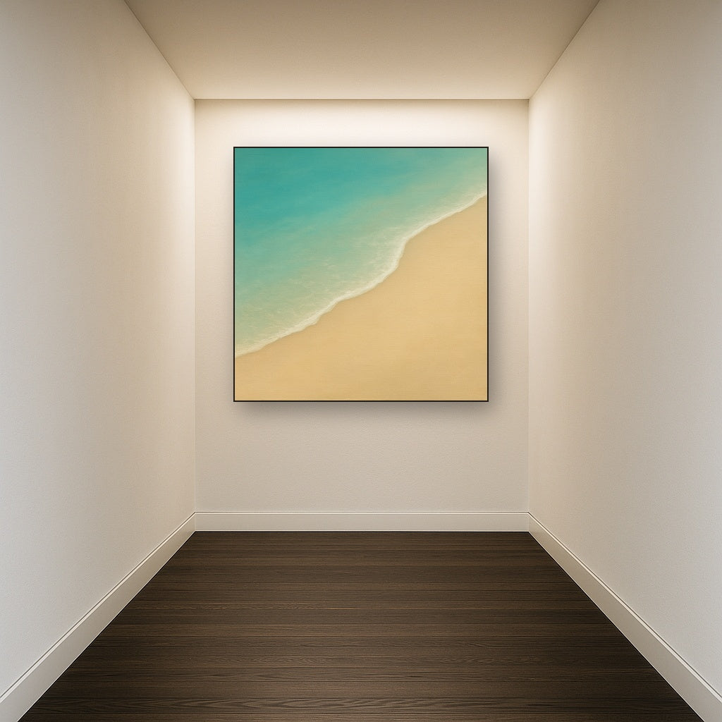 Calm Tide Line & Sand Drift No. 2 - Modern Fine Art Oil Painting - View 5