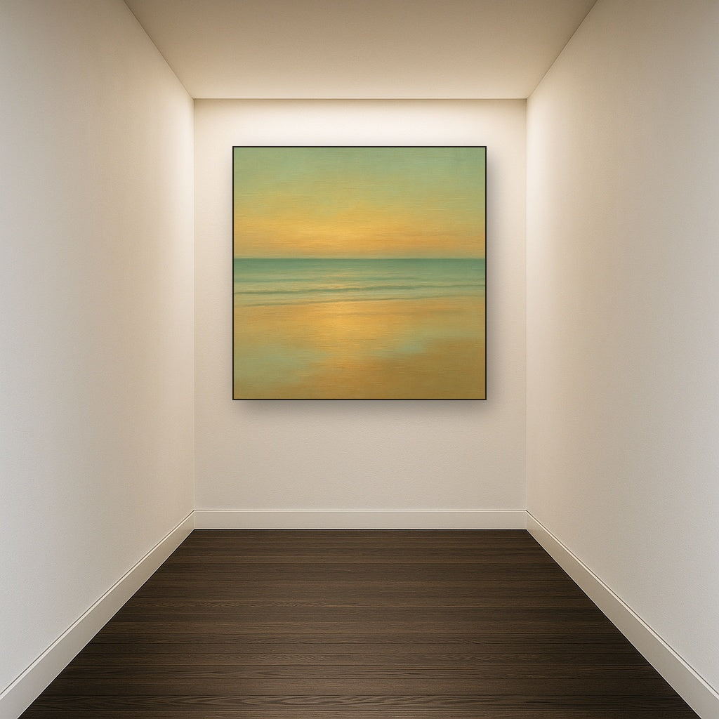 Golden Hour Surf Reflection No. 8 - Modern Fine Art Oil Painting - View 5