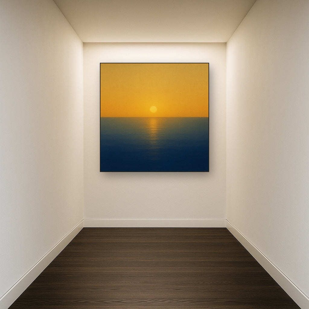 Mediterranean Dawn Horizon No. 6 - Modern Fine Art Oil Painting - View 5