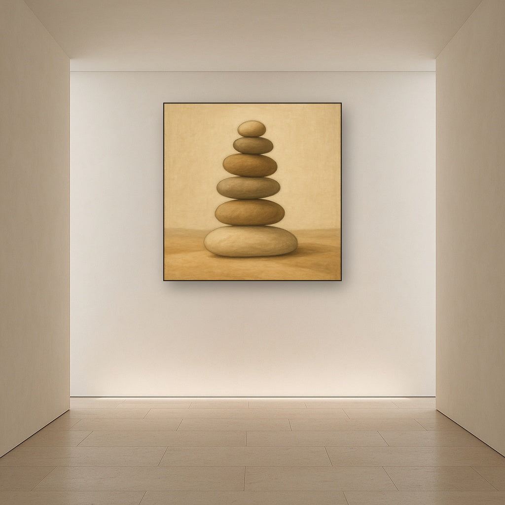 Organic Pebble Contours No. 3 - Modern Fine Art Oil Painting - View 5