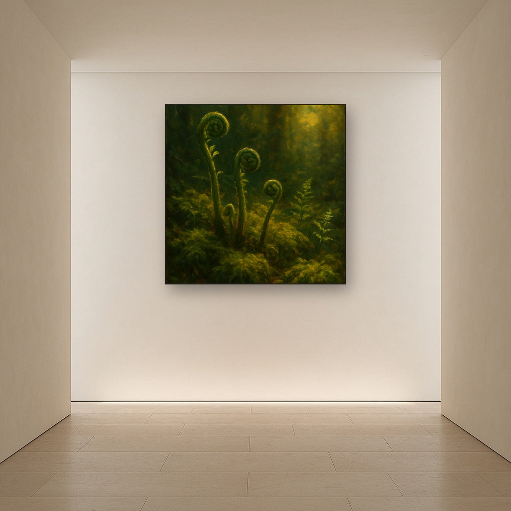 Forest Ferns & Mossy Woodland Herbarium No. 13 Fine Art Oil Painting - View 5