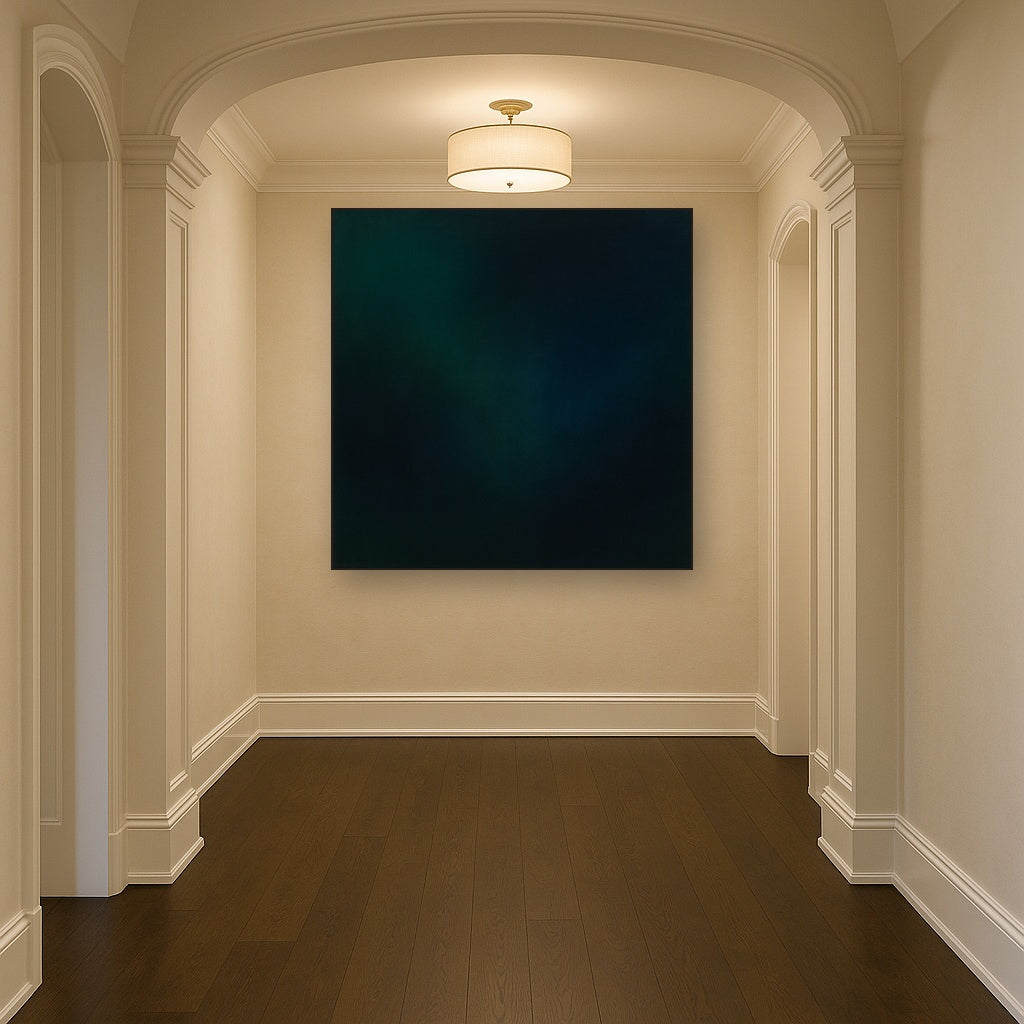 Emerald & Midnight Sapphire Sfumato Immersion No. 20 Oil Painting - View 5