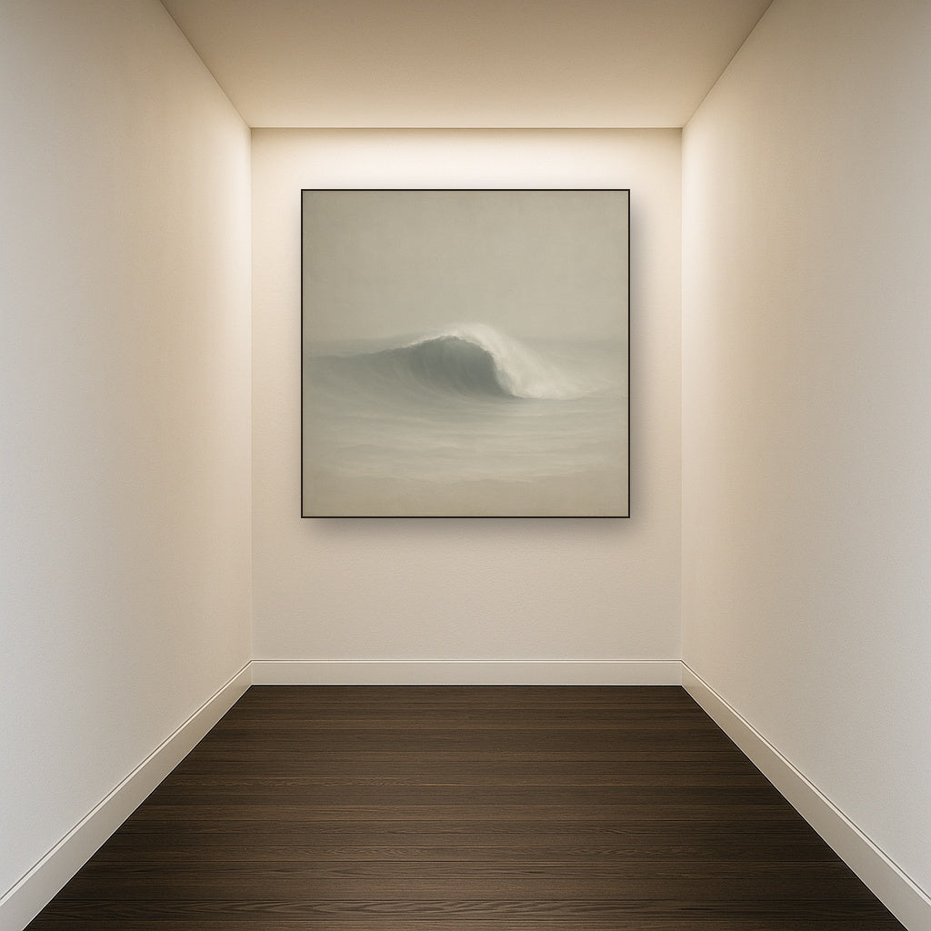 Single Wave Crest in Morning Light No. 4 - Modern Fine Art Oil Painting - View 5