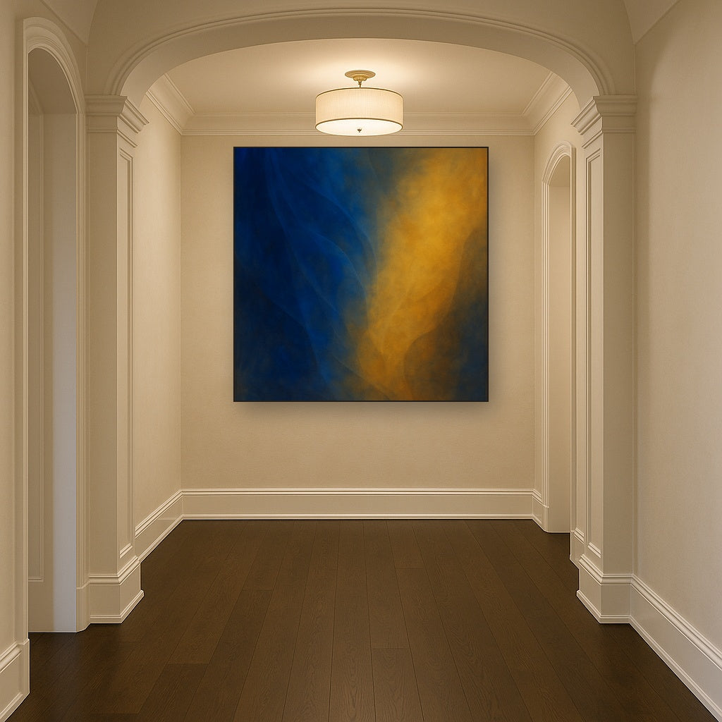 Lapis Lazuli & Golden Ochre Luminous Field No. 16 Oil Painting - View 5