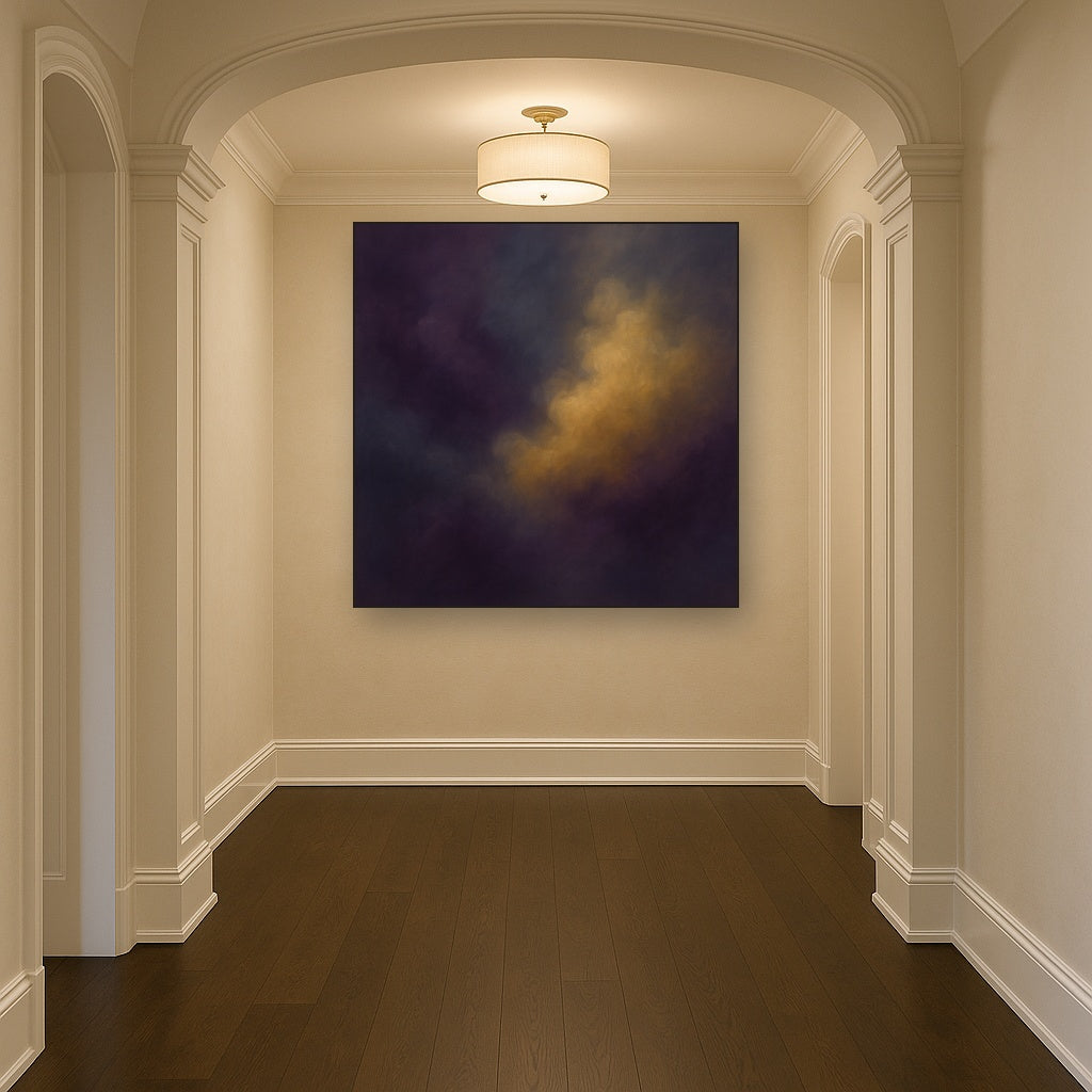 Gilded Plum & Soft Smoke Cloud Harmony No. 10 Oil Painting - View 5