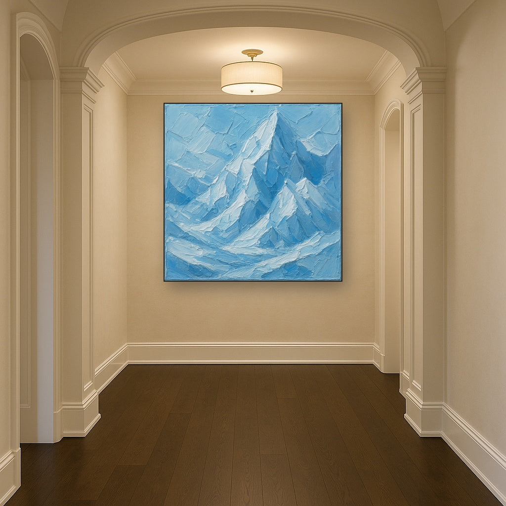 Glacial Shards Heavy Texture Oil Painting - View 5