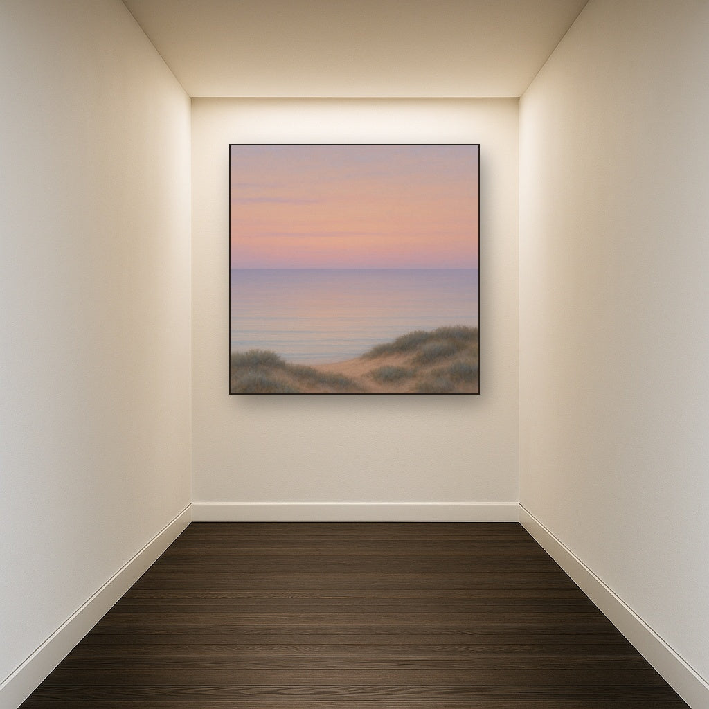 Pastel Dusk Horizon over Calm Atlantic Waters No. 13 Oil Painting - View 5