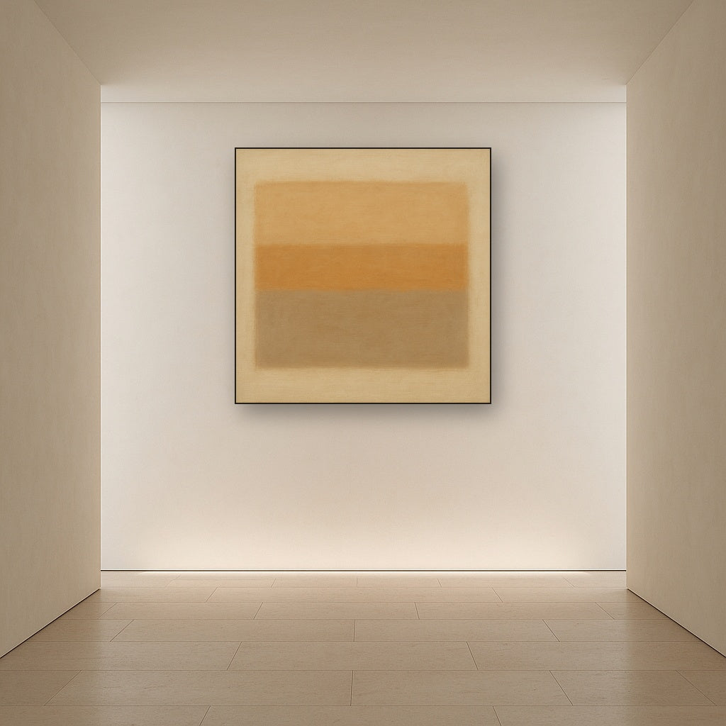 Aged Plaster & Sand Horizon No. 2 - Modern Fine Art Oil Painting - View 5