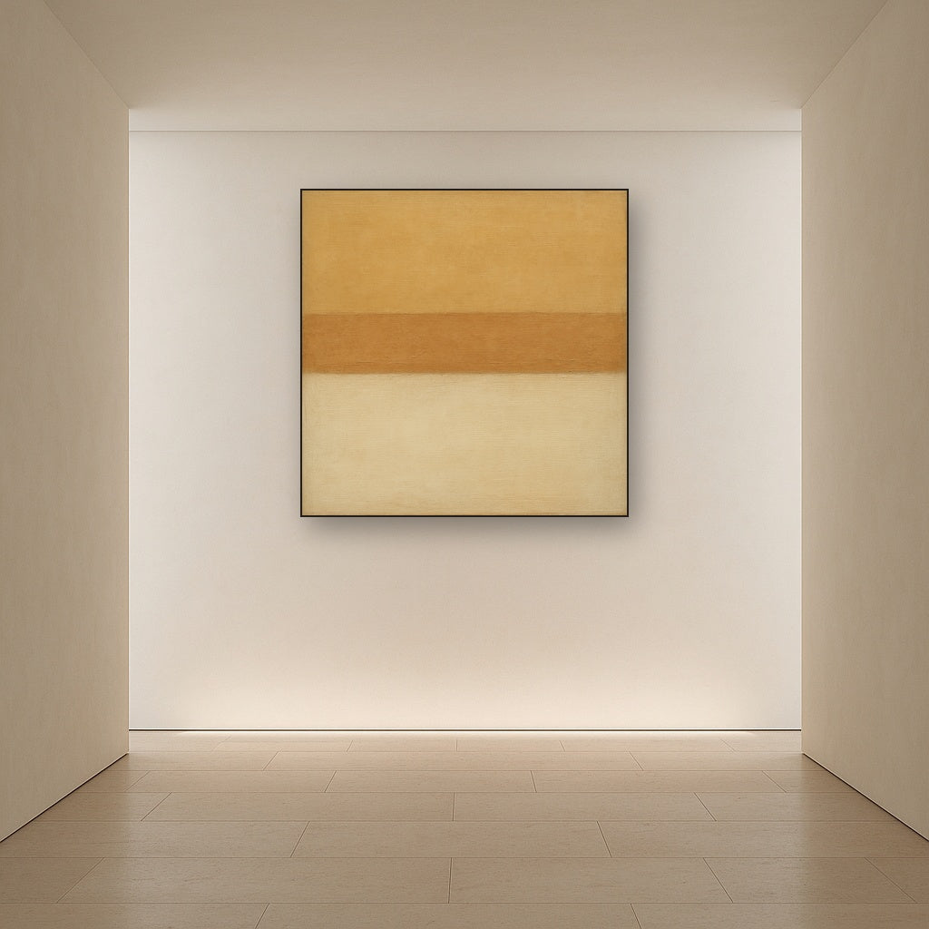 Aged Plaster & Sand Horizon No. 2 - Modern Fine Art Oil Painting - View 5