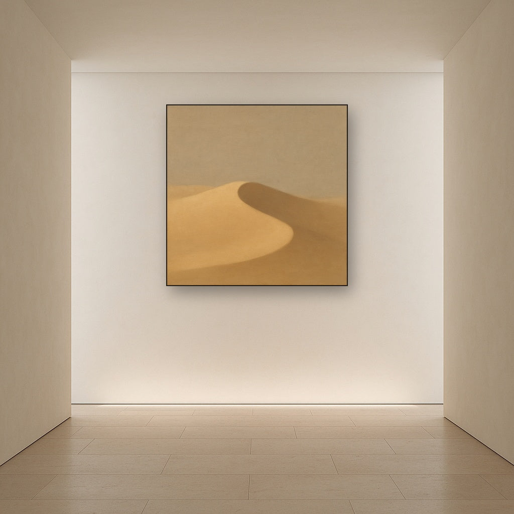 Muted Desert Dune Geometry No. 8 - Modern Fine Art Oil Painting - View 5