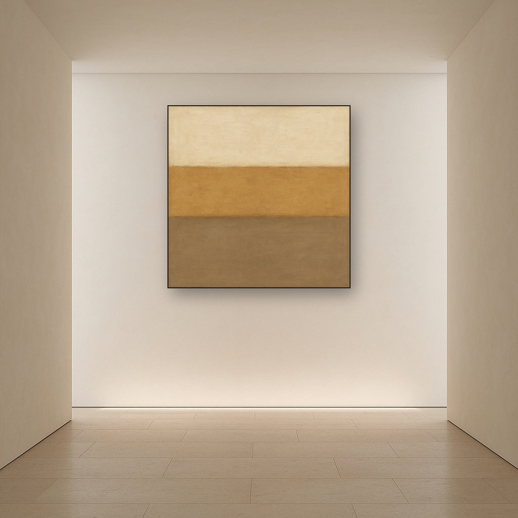 Aged Plaster & Sand Horizon No. 2 - Modern Fine Art Oil Painting - View 5