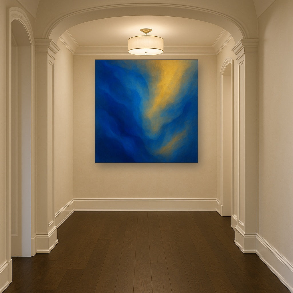 Lapis Lazuli & Golden Ochre Luminous Field No. 12 Oil Painting - View 5