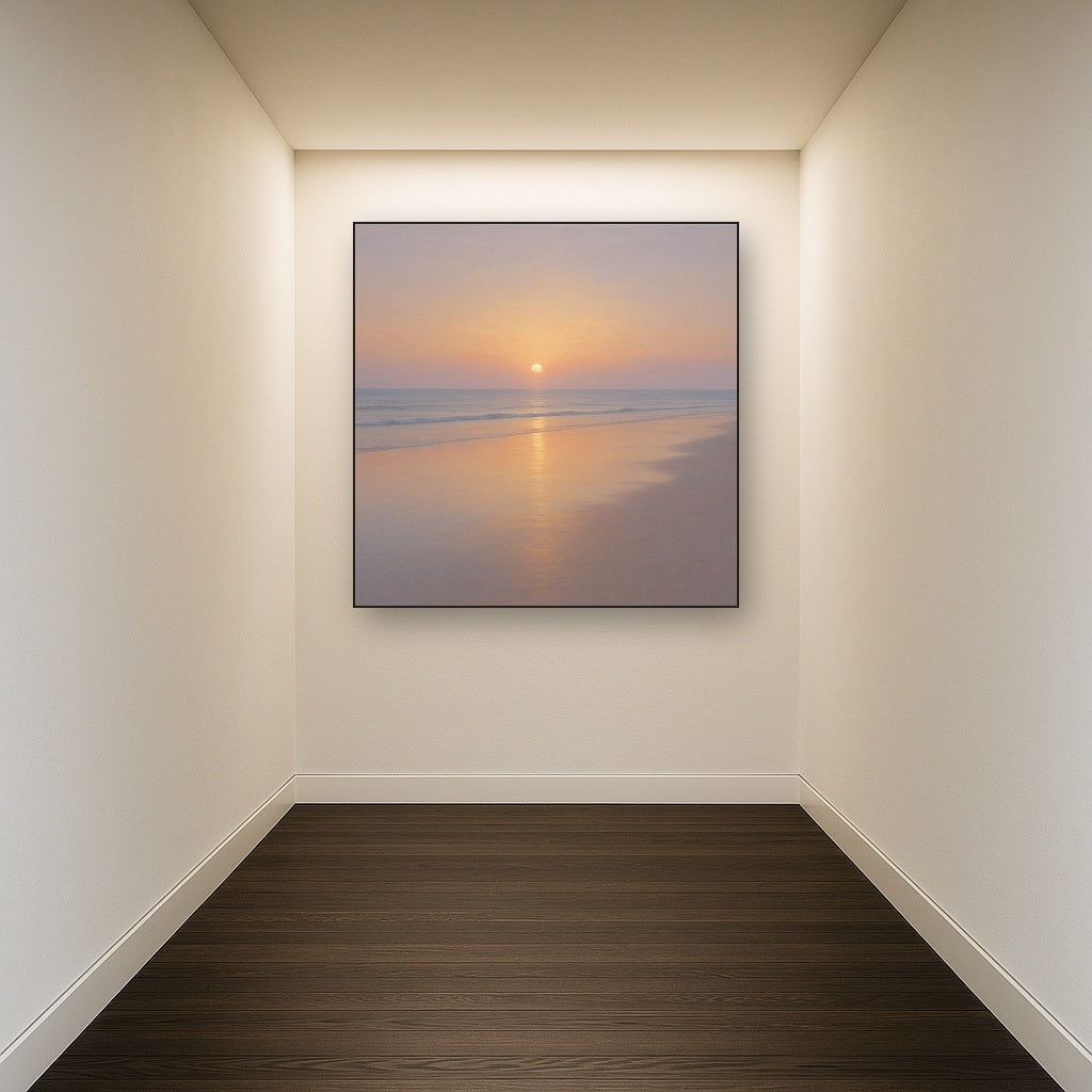 Golden Hour Surf Reflection No. 8 - Modern Fine Art Oil Painting - View 5