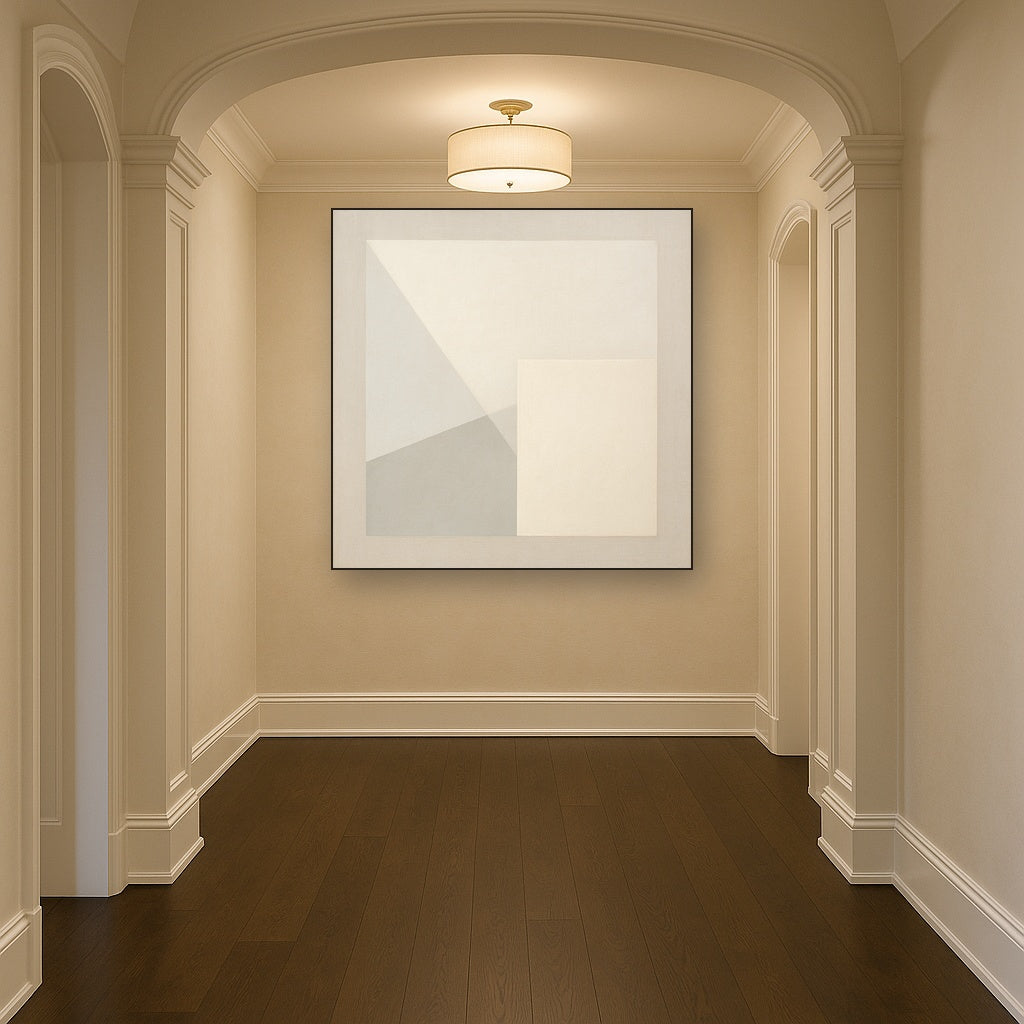Architectural Stucco Geometry No. 3 - Modern Fine Art Oil Painting - View 5