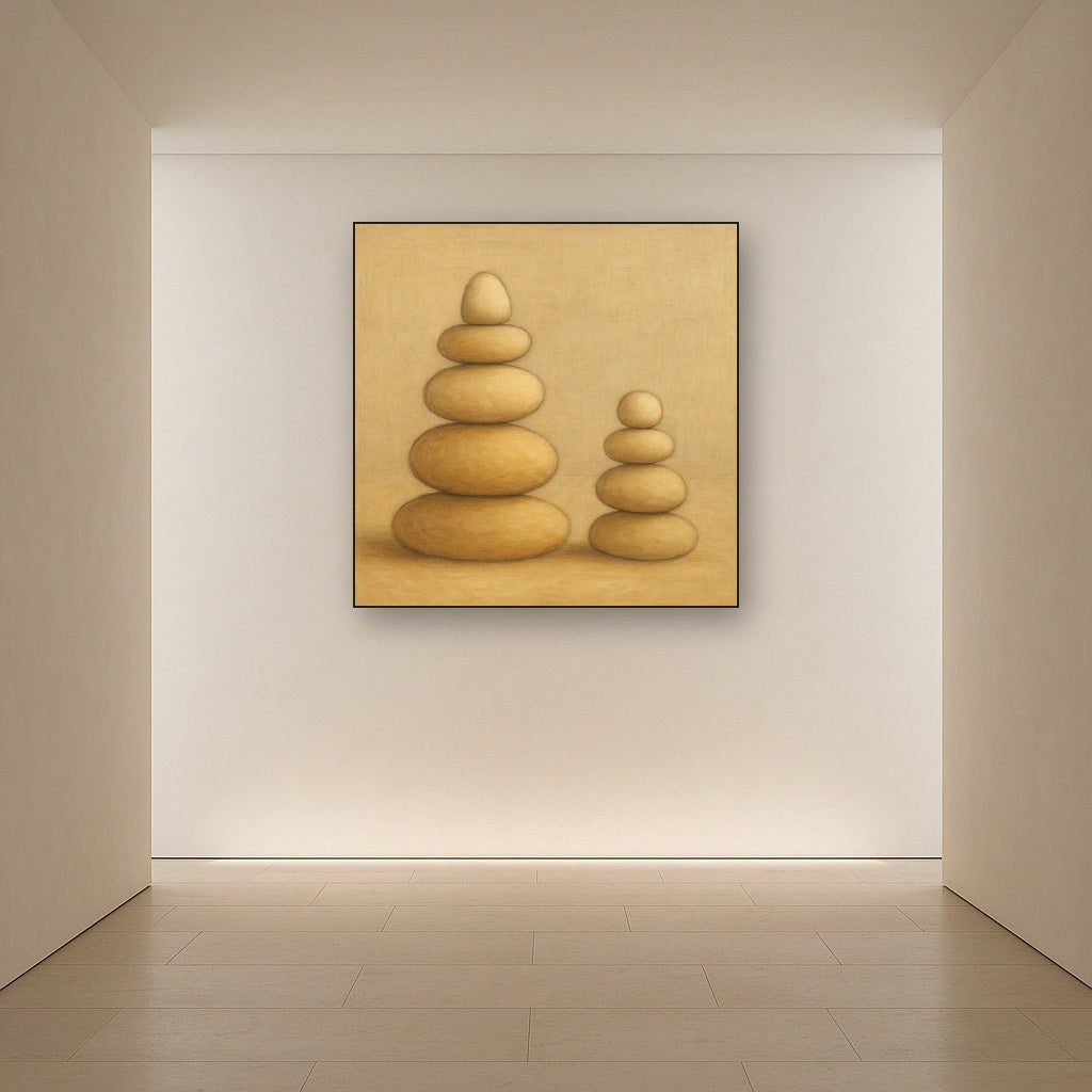 Organic Pebble Contours No. 3 - Modern Fine Art Oil Painting - View 5