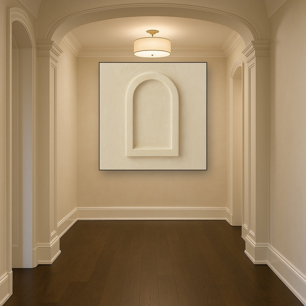 Textured Monolithic Plaster Arch No. 9 - Modern Fine Art Oil Painting - View 5