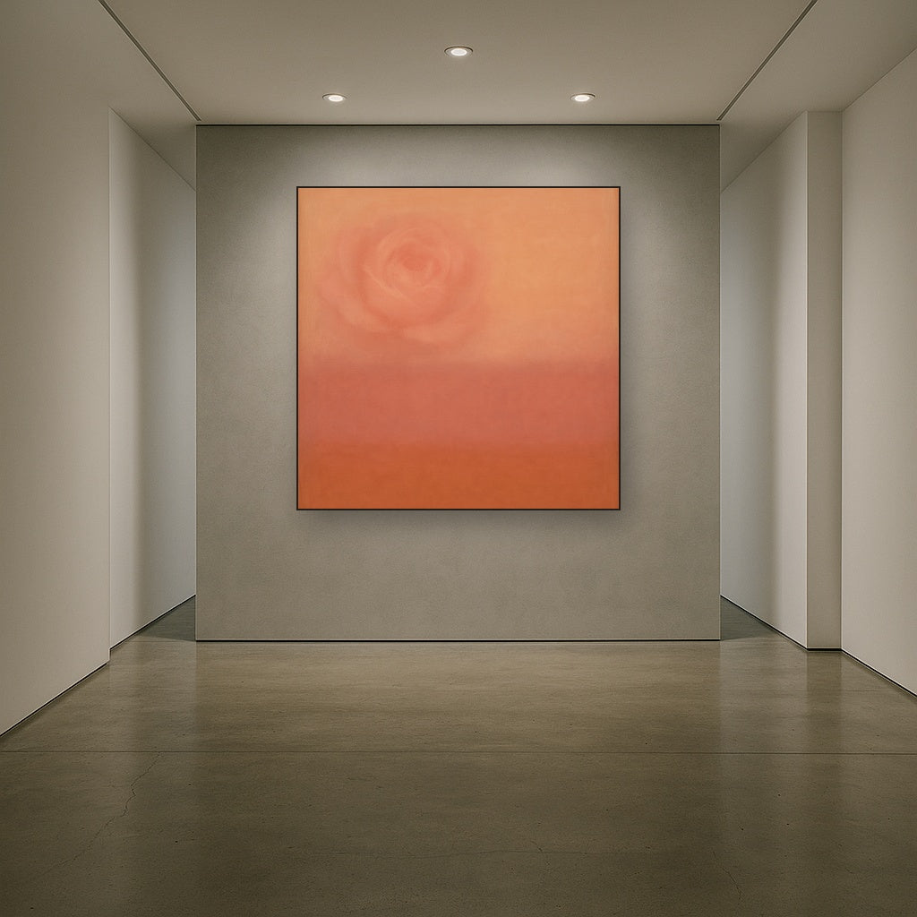 Blush Rose & Dusky Terracotta Ambient Glow No. 20 Oil Painting - View 5