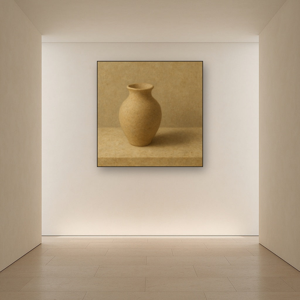 Organic Clay Vessel & Solitary Shadow No. 30 Oil Painting - View 5