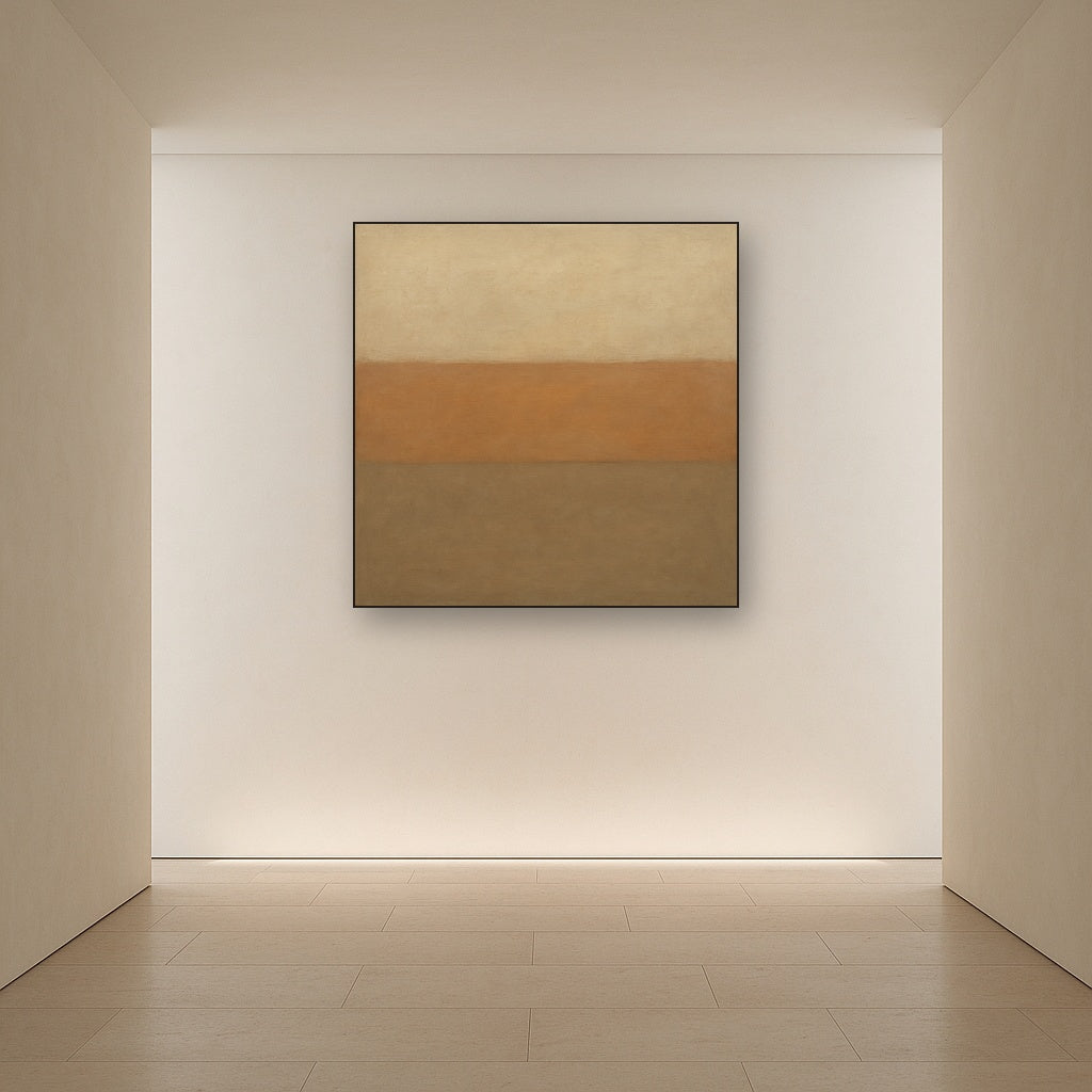 Aged Plaster & Sand Horizon No. 2 - Modern Fine Art Oil Painting - View 5