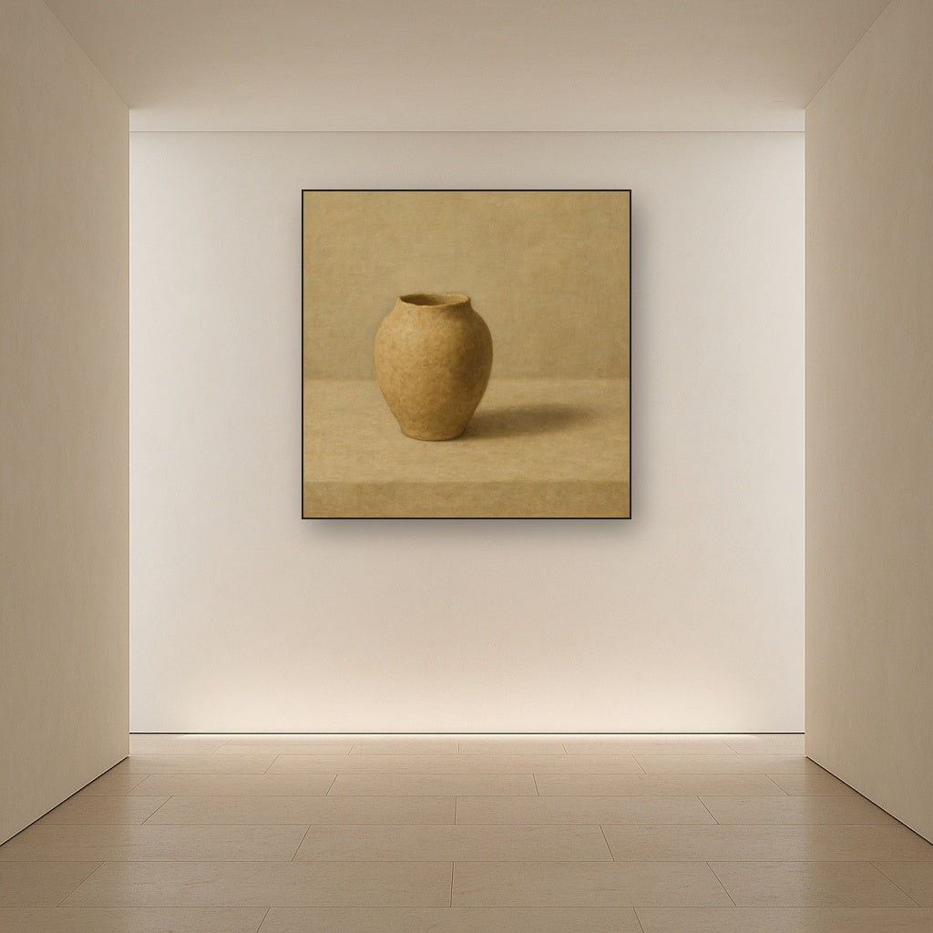 Organic Clay Vessel & Solitary Shadow No. 10 Oil Painting - View 5