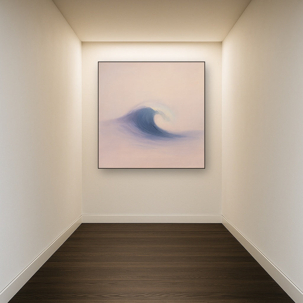 Single Wave Crest in Morning Light No. 4 - Modern Fine Art Oil Painting - View 5