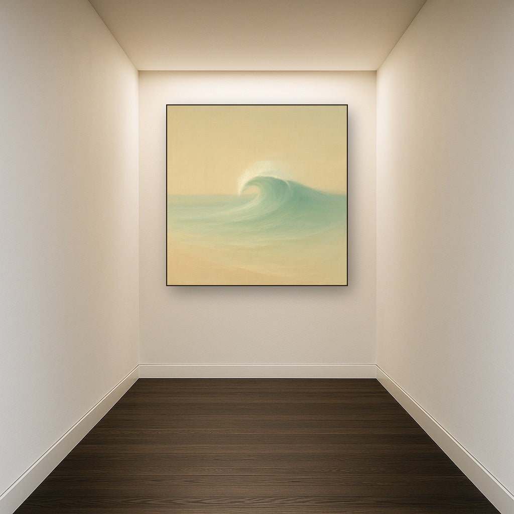 Single Wave Crest in Morning Light No. 4 - Modern Fine Art Oil Painting - View 5