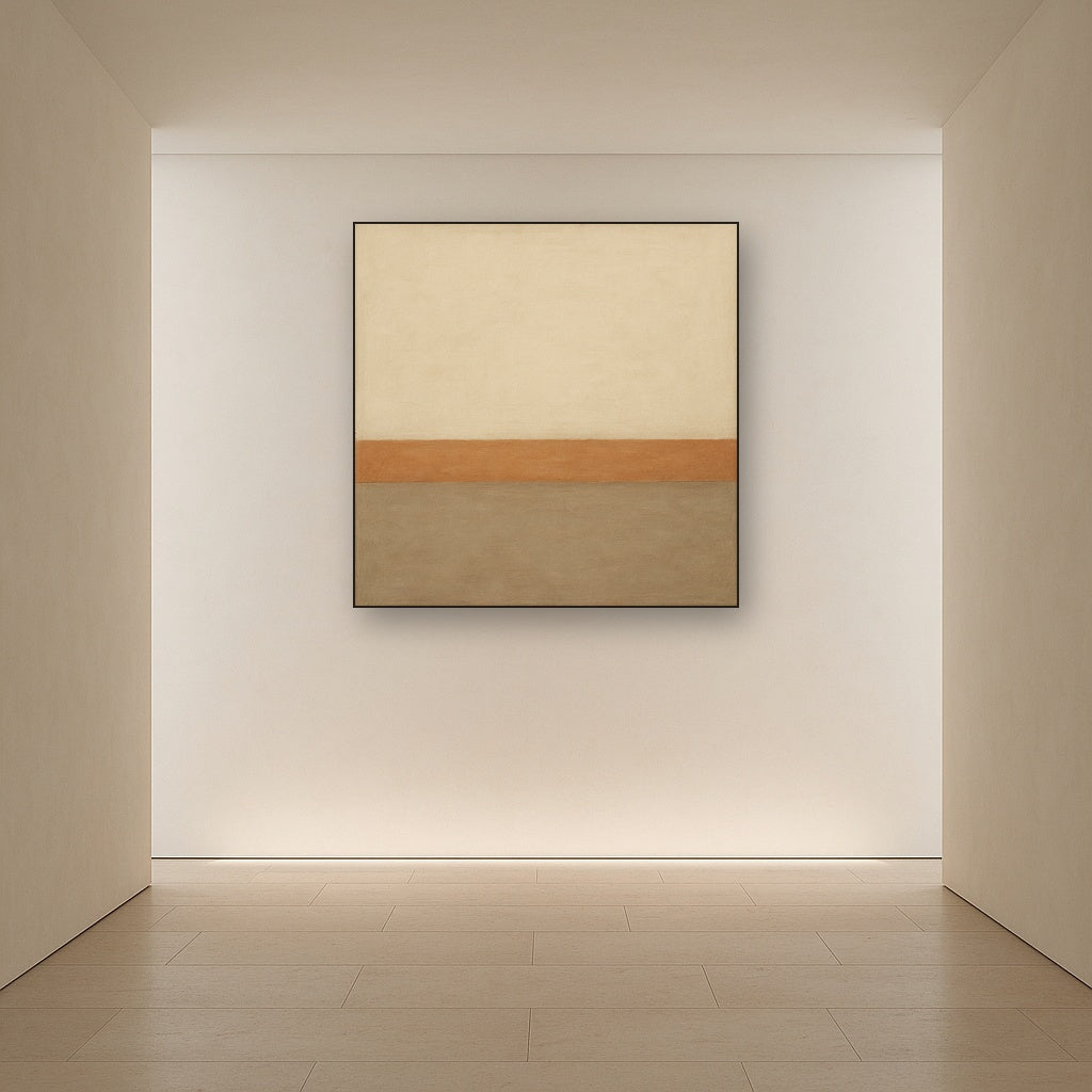 Aged Plaster & Sand Horizon No. 2 - Modern Fine Art Oil Painting - View 5