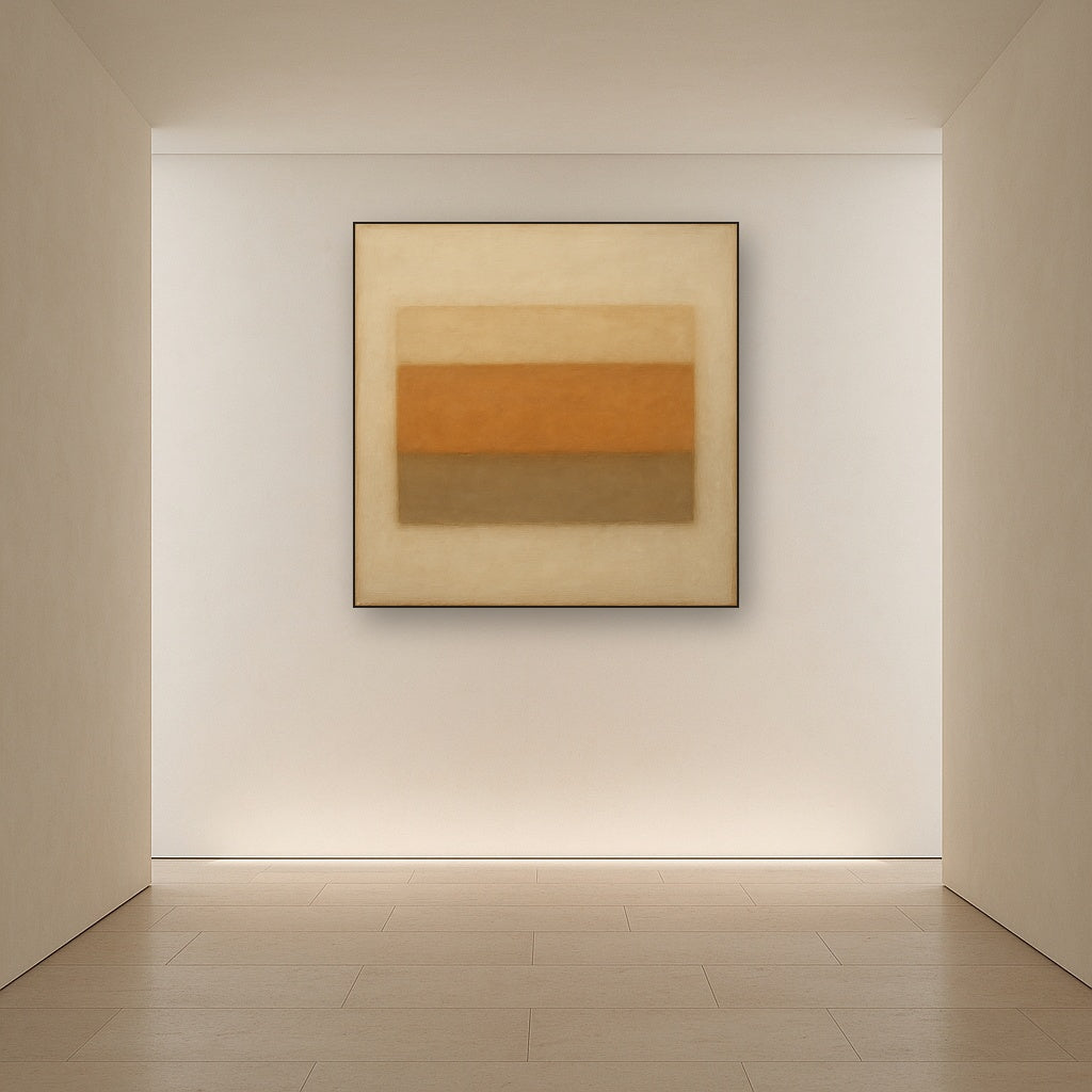 Aged Plaster & Sand Horizon No. 2 - Modern Fine Art Oil Painting - View 5
