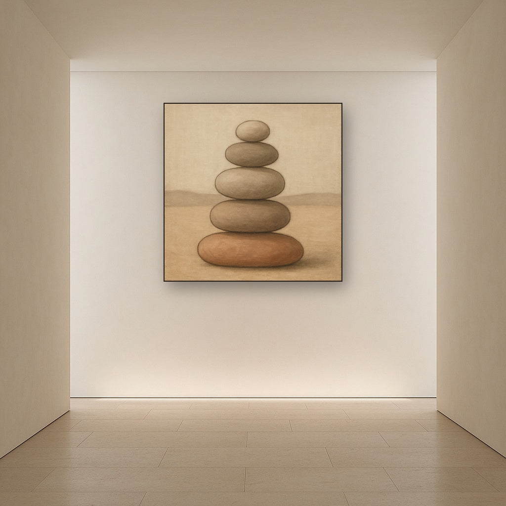 Organic Pebble Contours No. 3 - Modern Fine Art Oil Painting - View 5