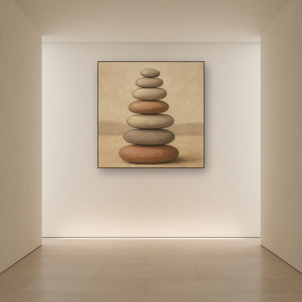 Organic Pebble Contours No. 3 - Modern Fine Art Oil Painting - View 5