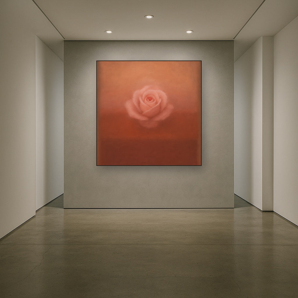 Blush Rose & Dusky Terracotta Ambient Glow No. 23 Oil Painting - View 5