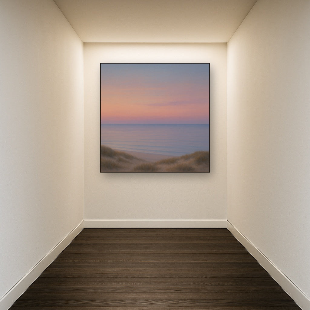 Pastel Dusk Horizon over Calm Atlantic Waters No. 20 Oil Painting - View 5