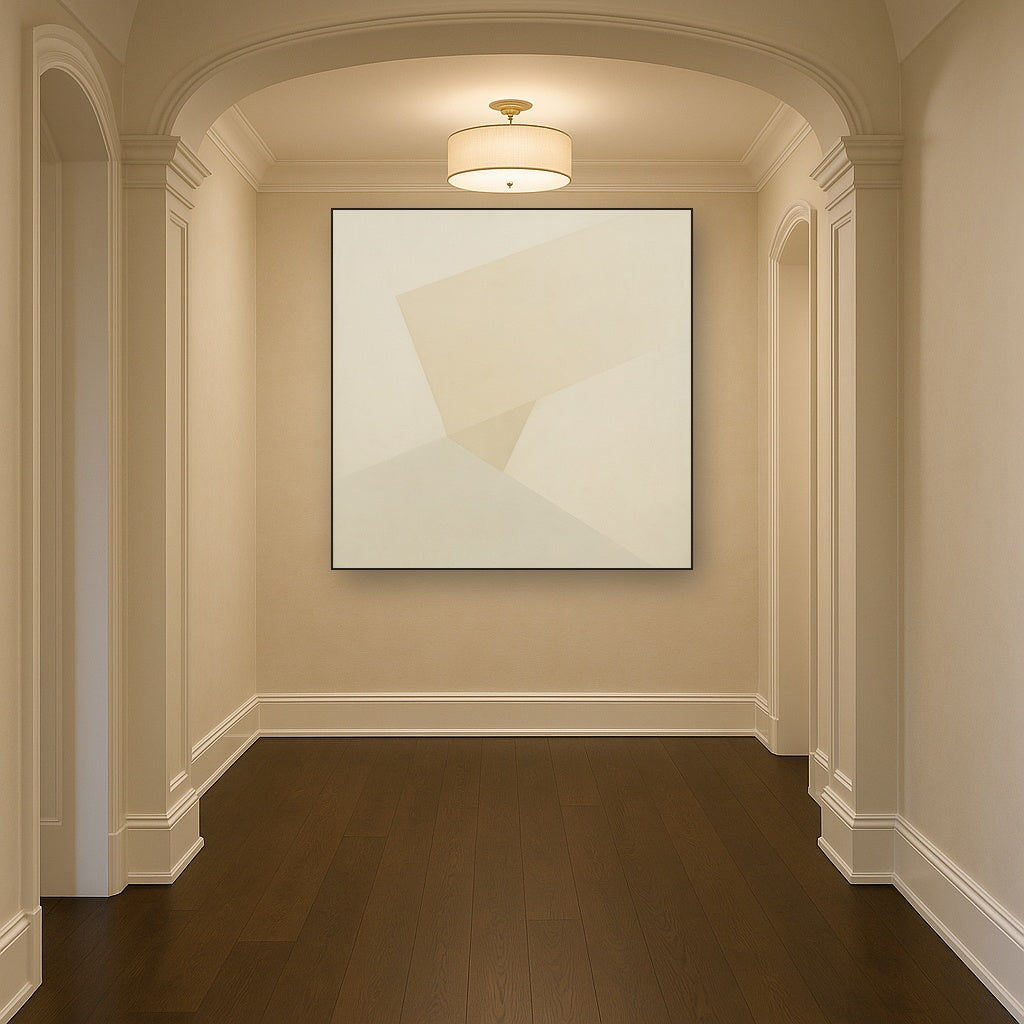 Architectural Stucco Geometry No. 3 - Modern Fine Art Oil Painting - View 5