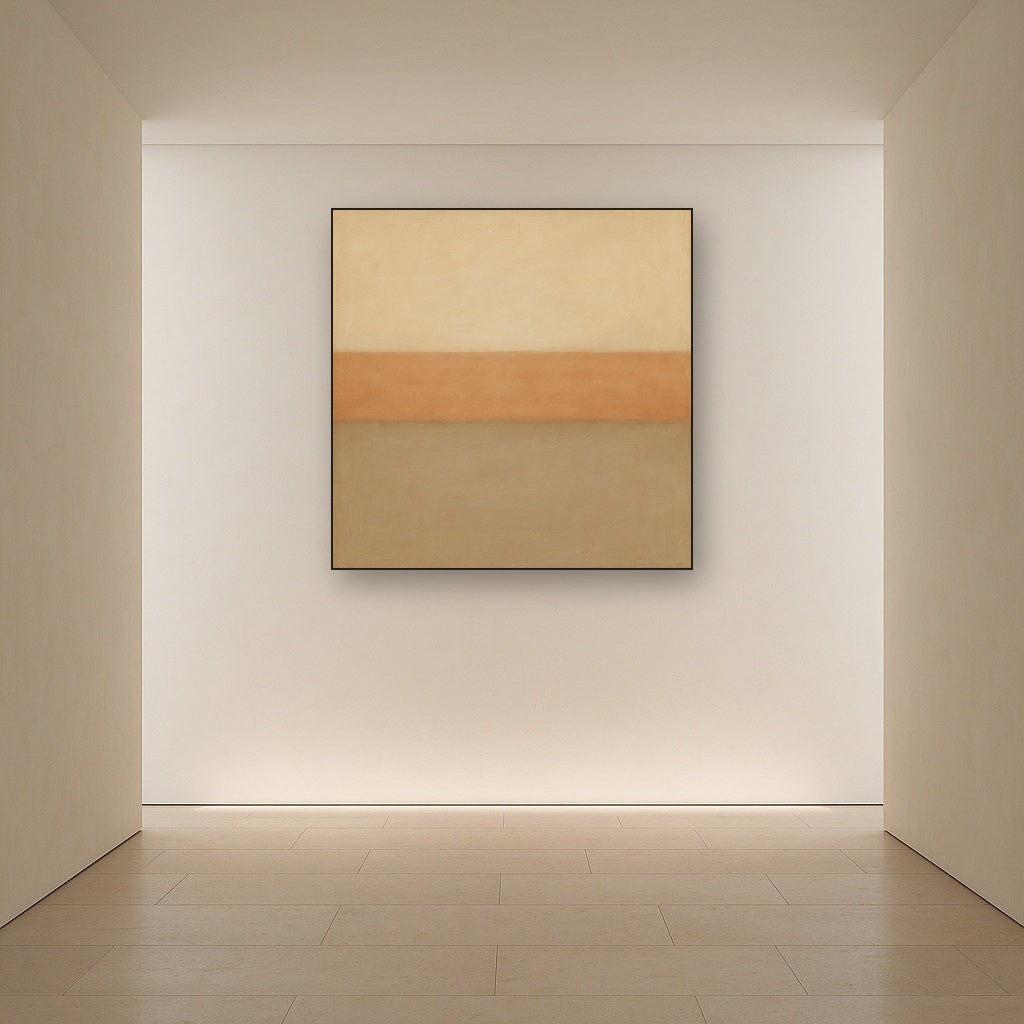 Aged Plaster & Sand Horizon No. 2 - Modern Fine Art Oil Painting - View 5