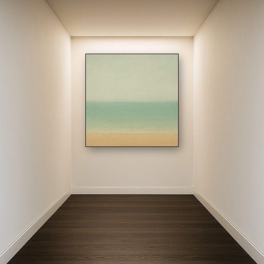 Ethereal Coastal Sea Mist No. 1 - Modern Fine Art Oil Painting - View 5