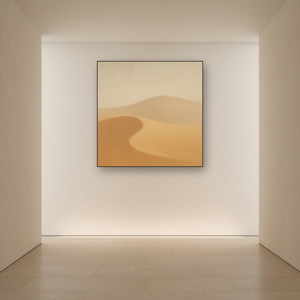 Muted Desert Dune Geometry No. 8 - Modern Fine Art Oil Painting - View 5