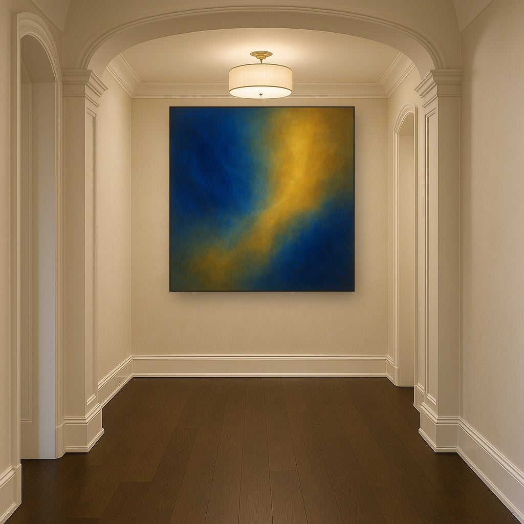 Lapis Lazuli & Golden Ochre Luminous Field No. 13 Oil Painting - View 5
