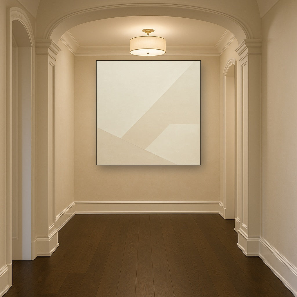 Architectural Stucco Geometry No. 3 - Modern Fine Art Oil Painting - View 5
