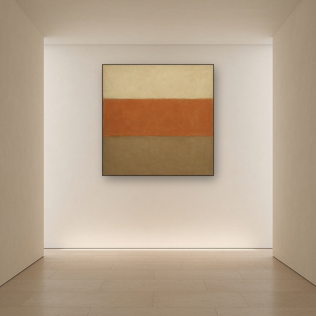 Aged Plaster & Sand Horizon No. 2 - Modern Fine Art Oil Painting - View 5