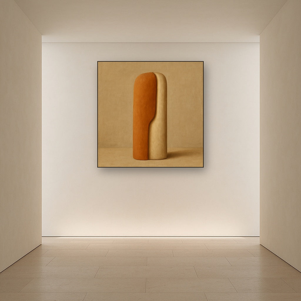 Sculpted Clay Monolith No. 7 - Modern Fine Art Oil Painting - View 5