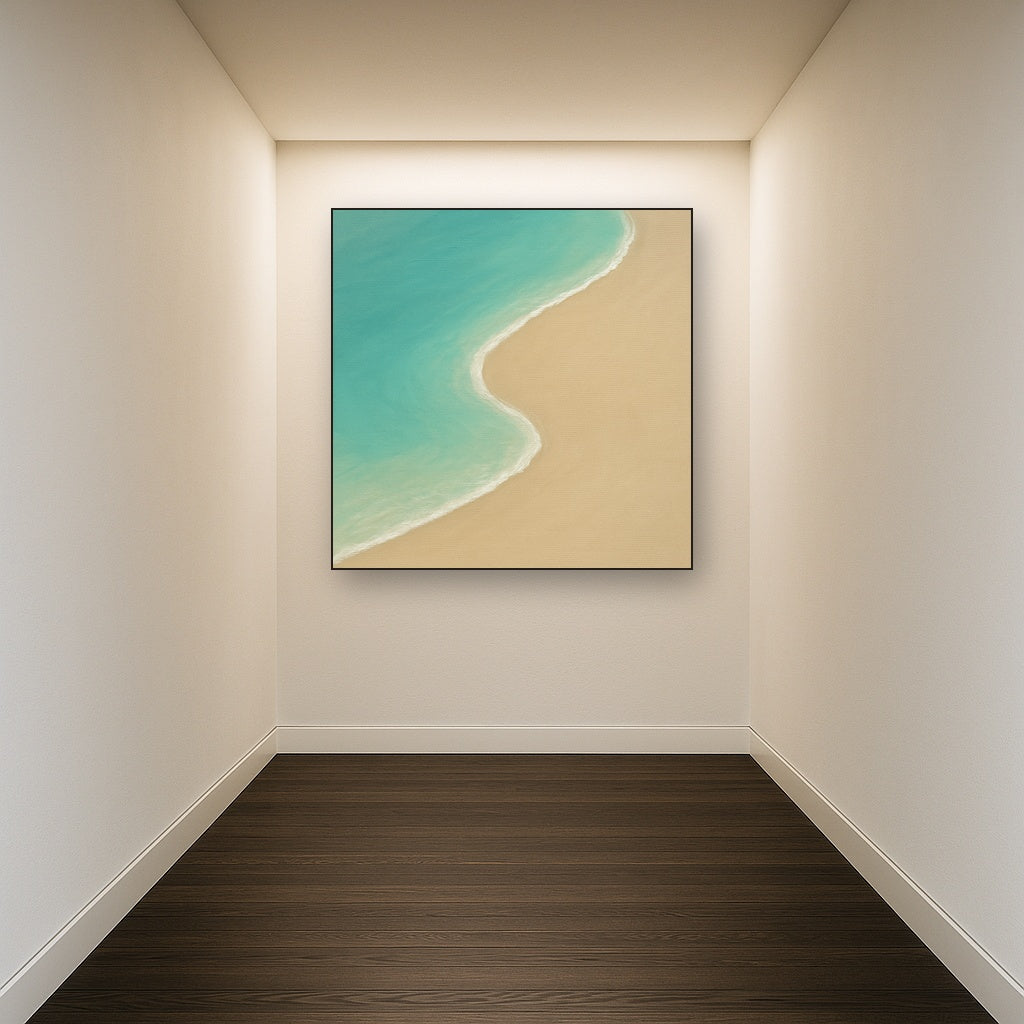Calm Tide Line & Sand Drift No. 2 - Modern Fine Art Oil Painting - View 5
