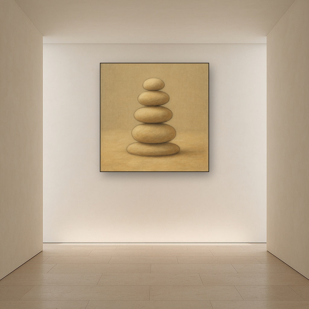 Organic Pebble Contours No. 3 - Modern Fine Art Oil Painting - View 5