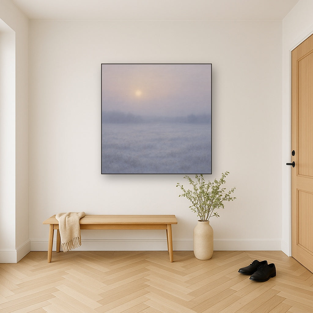Winter Dawn Frost & Pale Silver Light No. 2 Oil Painting - View 5