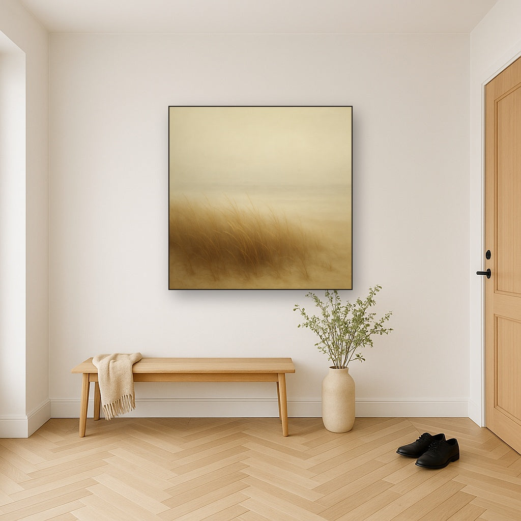 Silent Dune Grass in November Sea Fog No. 17 Oil Painting - View 5